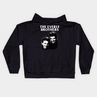 The Everly Brothers - Engraving Style Kids Hoodie